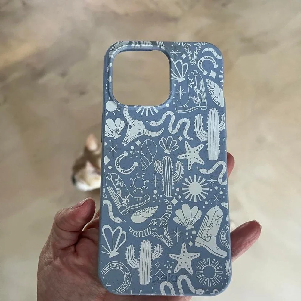 Pela iPhone 15 Pro Max Case Compostable Western Print MagSafe